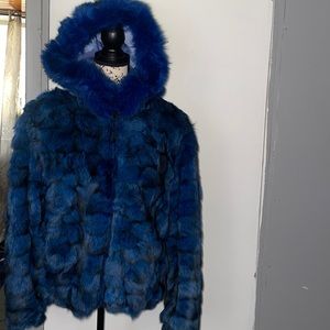 Blue Fur with Hood